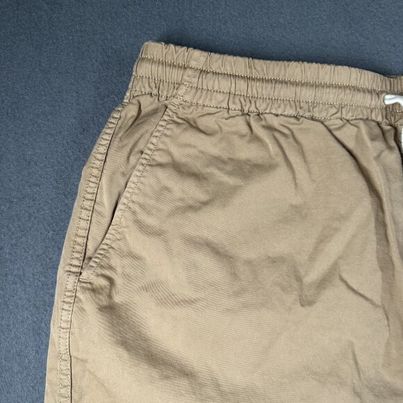 J Crew Shorts Mens Large Khaki Tan Drawstring Casual Elastic Waist Re-Imagined - Picture 2 of 10